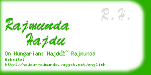 rajmunda hajdu business card